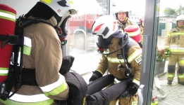 ćwiczenia ewakuacja Muzeum na Lednicy