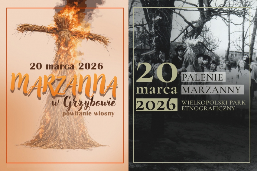 zaproszenie na palenie marzanny do Grzybowa i Dziekanowic