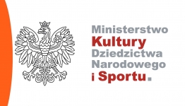 Grafika z logo Ministerstwa Kultury Dziedzictwa Narodowego i Sportu. 