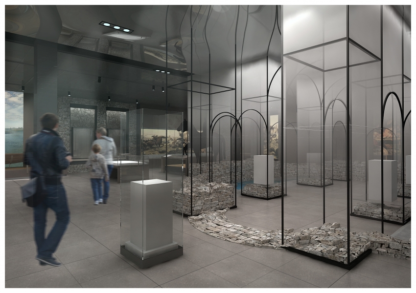 wizualizacja powstającej wystawy stałej