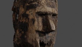 Twarz z jeziora Lednica - na belce